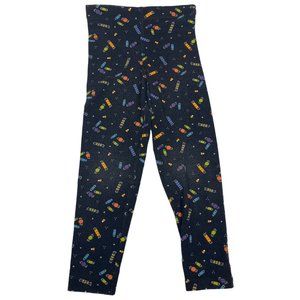 Carter's Girl's Leggings Pants Candy Patterned Print 5 Black Cotton Spandex